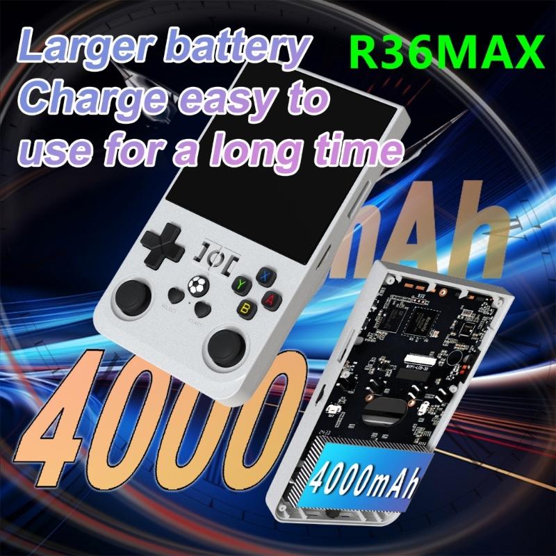 Open Source R36Max 4Inch IPS Screen Handheld Video Game Console Linux System Pocket Game Player Kids Gift
