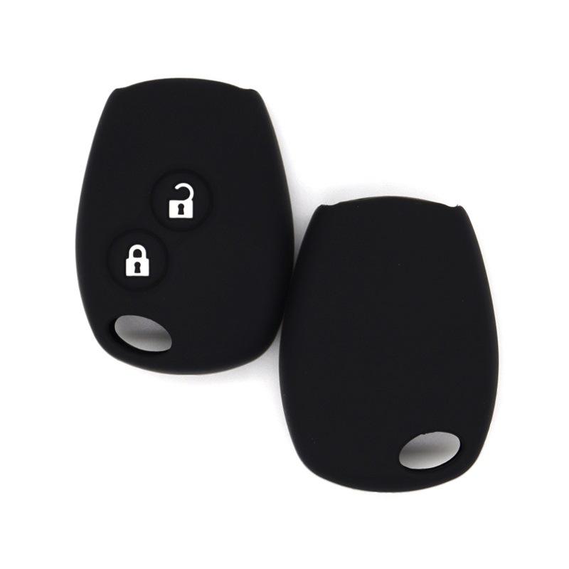 

Suitable for Renault straight 2-button silicone key protective case чёрный