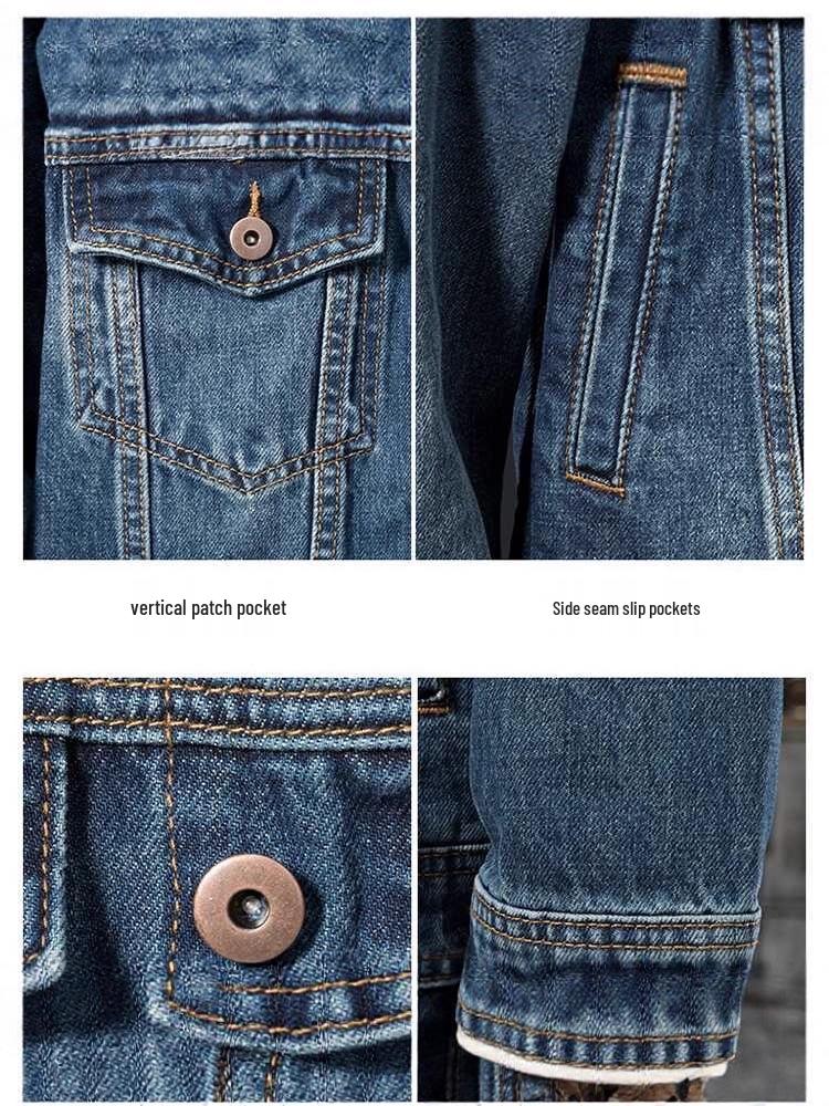 2025 Men's Loose Casual Denim Jacket for Spring and Autumn - Teenager Workwear Shirt Top
