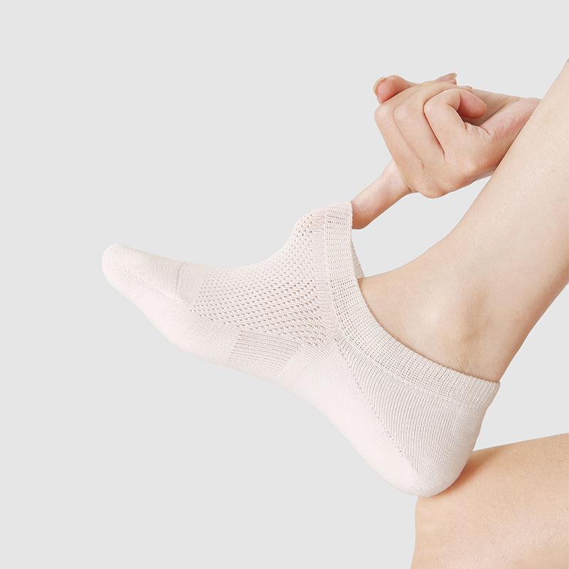 Renaissance Women's Mesh Invisible Boat Socks - Breathable, Non-Slip, Antibacterial, Deodorizing for Spring/Summer