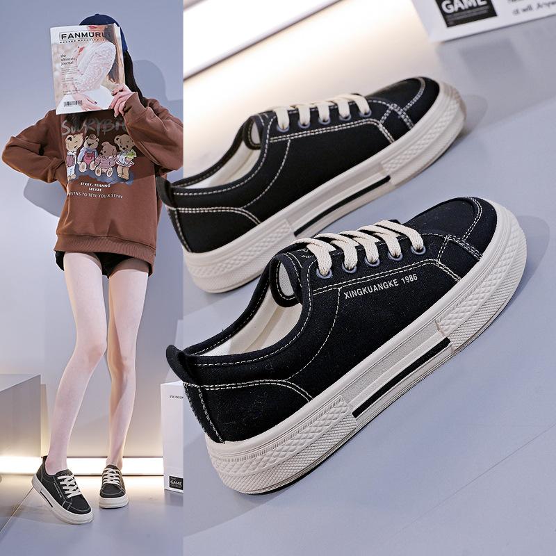 Canvas shoes women's spring summer new breathable student board shoes Korean version versatile explosion 2025 casual shoes RL-211
