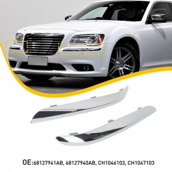 68127941AB 68127940AB Накладка на бампер Для 11-14 Chrysler 300 Акцент Передняя Хромированная EXV