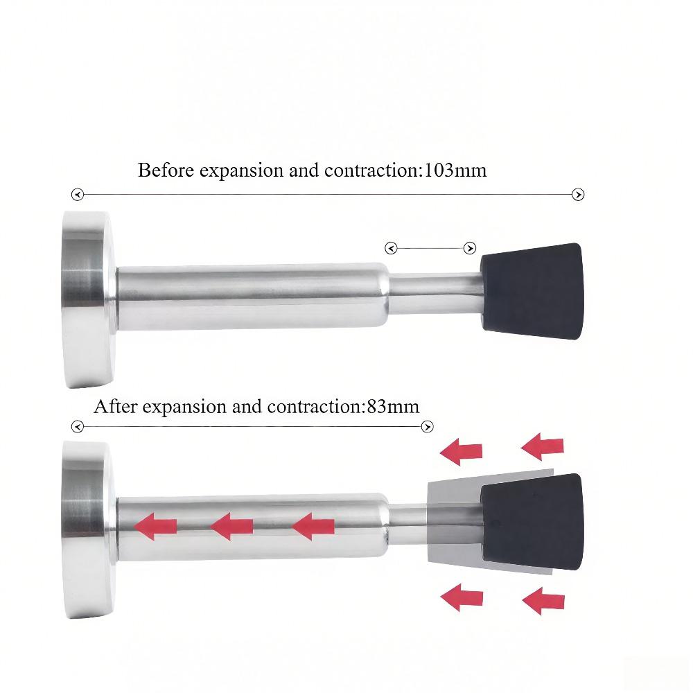Hydraulic Door Stopper Stainless Steel Rubber Telescopic Anti Collision Silent Protection for Handle Home Improvement Dodgers