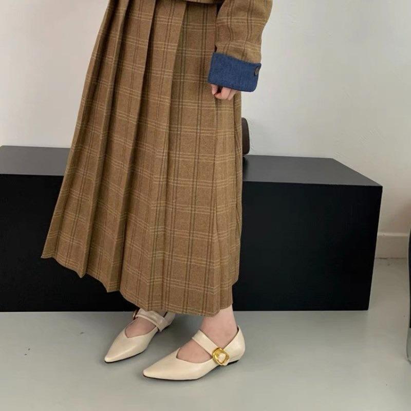 Women's Low Heel Shoes Spring New Pointed Head Shallow Mouth Soft Sole Anti-slip Wear-resistant Low Top Shoes