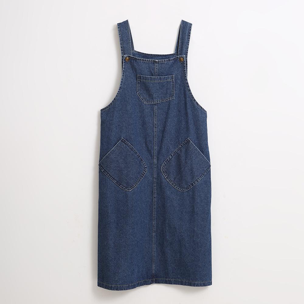 Jente denim vestkjole og langermet toppsett - Vår/høst 2025-kolleksjon for mellomstore og store barn