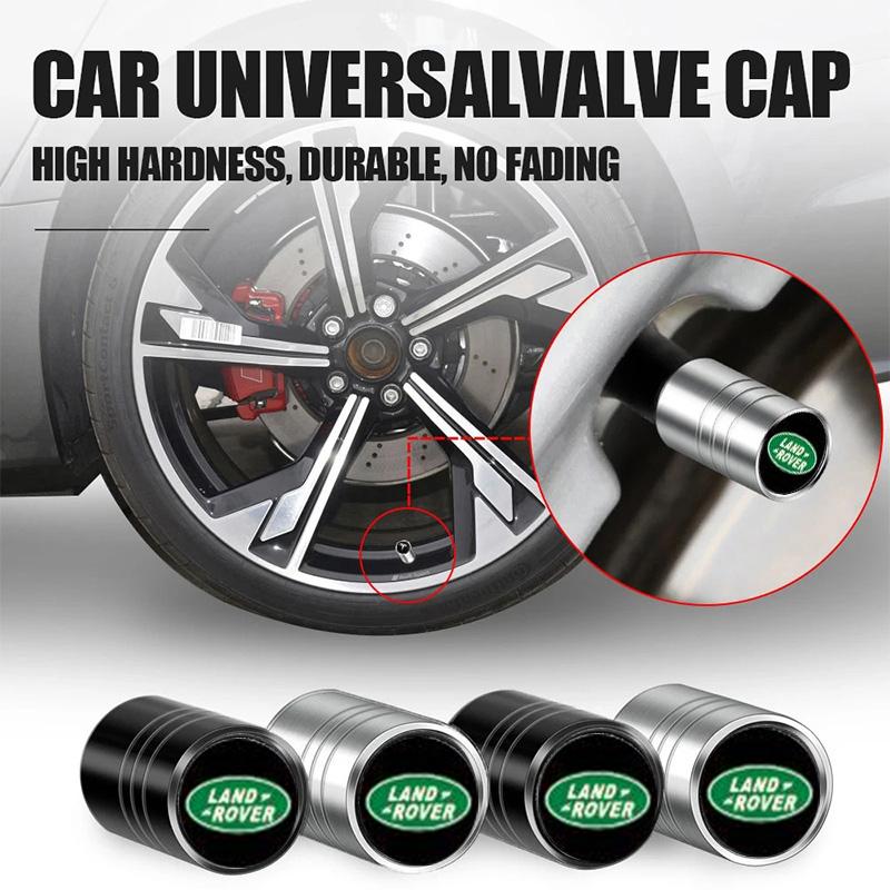 4Pcs 3D Car Wheel Tire Valve Cap Tyre Rim Stem Cover Truck For Land Rover Range Rover 2 3 4 Defender Ranger Evoque Discovery LR2