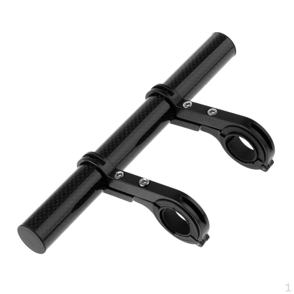

20cm Double Handlebar Extension Mount Carbon Holder with for bike Bicycle Speedometer 31.8mm чёрный