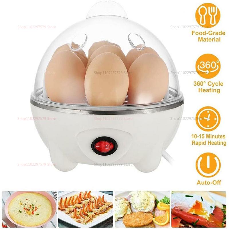 Cuoci uova smart, Cuoci uova bianco, Bollitore elettrico per uova, Mini cuoci uova multifunzione, Vaporiera, Affogauova per uso in cucina