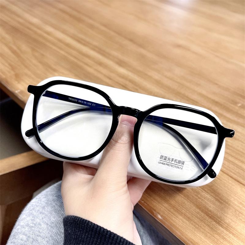 

Circular Spectacle Frame Frame Anti Blue Light Minus Eyeglasses Classic Ladies Men Computer Myopia Glasses Finished Prescription Etewear -4.0 0(anti-blue)