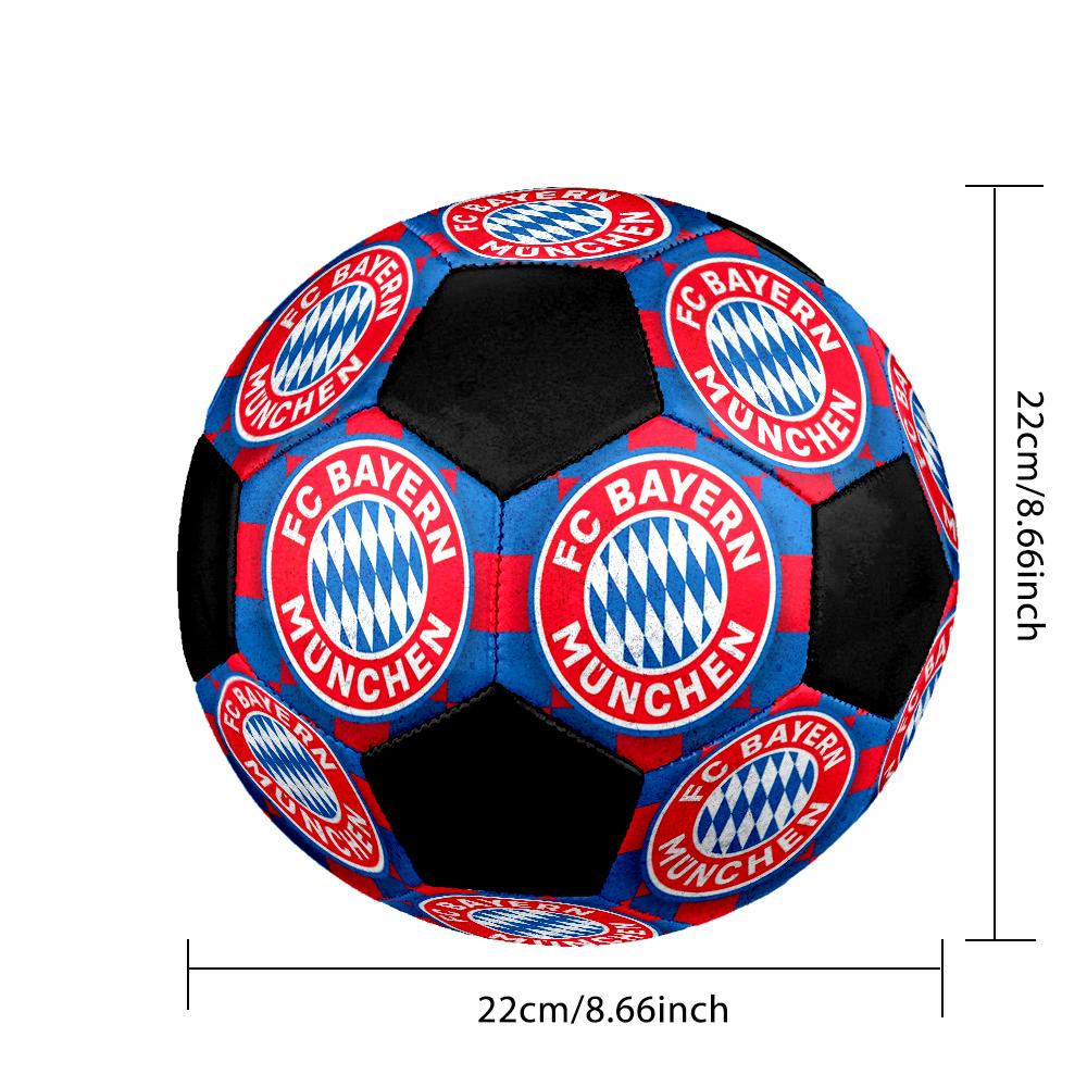 FC Bayern Munich Indoor Soccer Ball Colorful Machine Stitched PVC Size 5 Team Training Competition Ready Durable High-Bounce Cool Sports Gift