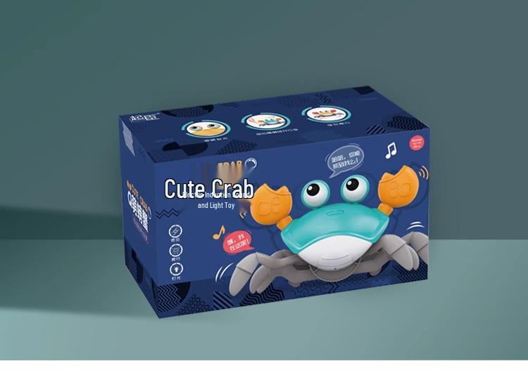 Crab Electric Crawling Toy: Automatic Induction, Wind-Up, Singing, Educational Gift for Babies and Kids