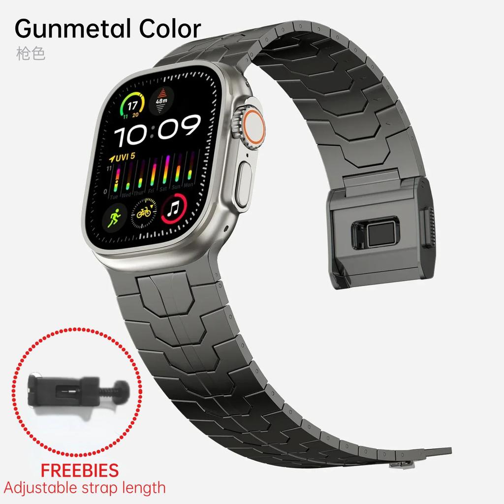 Magnetic Stainless Steel Strap For Apple Watch Band Series 10 46mm  Iron Man Watchband iWatch 9 Ultra 2 49mm 45mm 44mm 42mm