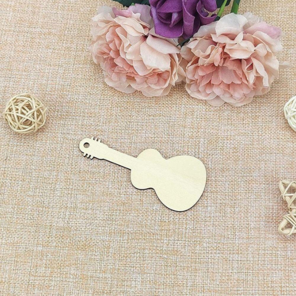 20pcs with Hanging Hole Unfinished Cutouts Guitar Shaped Gift Tags  for Home Party Decor