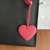 Hanger Pu Leather Heart Pendant Heart Shaped Bag Decoration Lovely Bag Charm  Bag Accessory