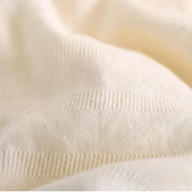 Skin Friendly Delicate Jacquard Fabric Comforter Fluffy Breathable Soy Fiber Protein Quilt Hotel Home Solid Color Decal Doona