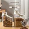 Airtight Pet Food Storage Bucket for Cats & Dogs - Moisture-Proof, Freeze-Dried and Snack Storage Container.
