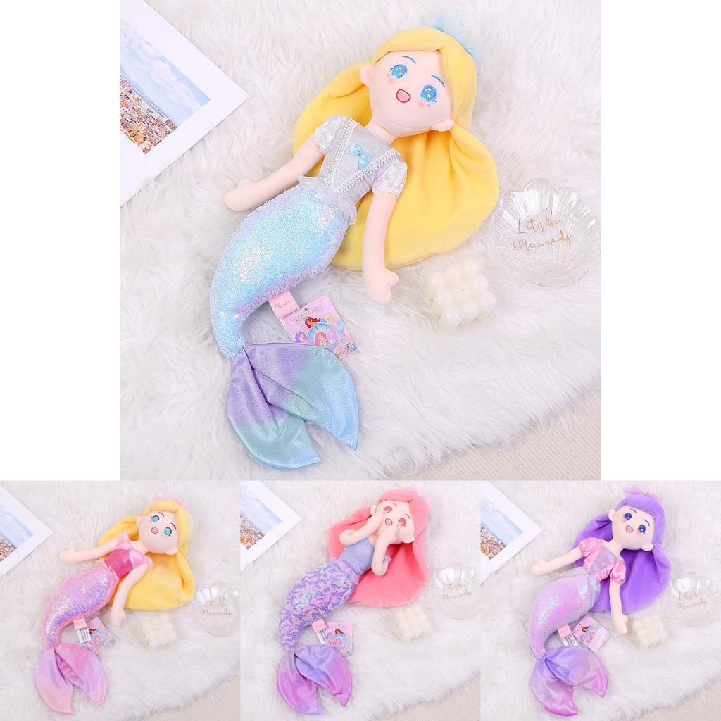 Mermaid Princess Doll Throw Pillow Fashion Cute Unique Girl Doll Plush Style Toy