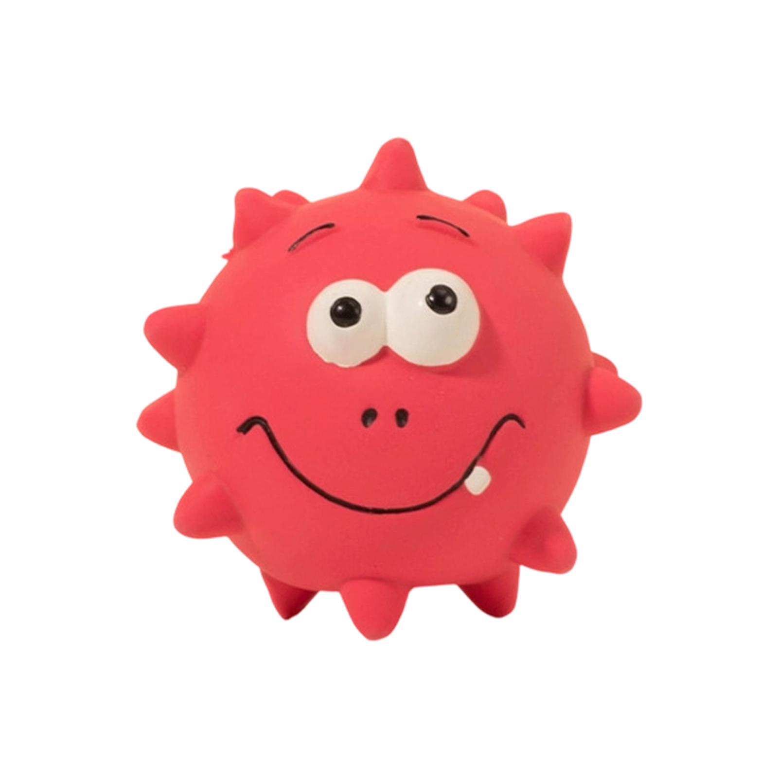 

Latex Squeaky Spiky Ball Dog Toy With Funny Expressions – Interactive Chew Toy For Small To Medium Dogs, Teeth Cleaning & Boredom Relief