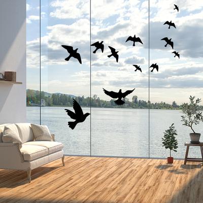 Window Alert Bird Stickers Set - Prevent Bird Strikes On Doors and Windows Glass