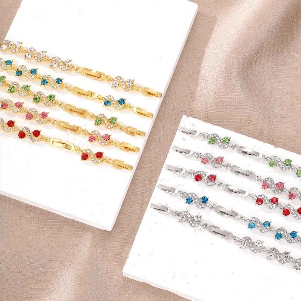Sparkling Stones Women Bracelet Shining Zircon Bracelet Rhinestone Bracelet  Wedding Jewelry