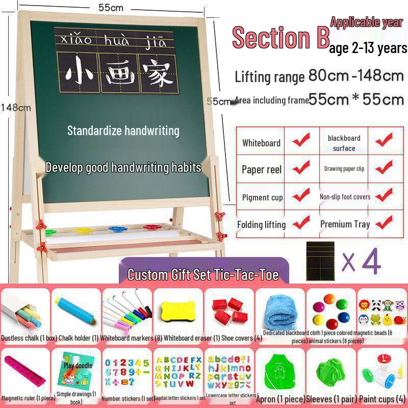 Kinder Staubfreie Abwischbare Tafel Staffelei & Wandaufkleber Zeichenbrett