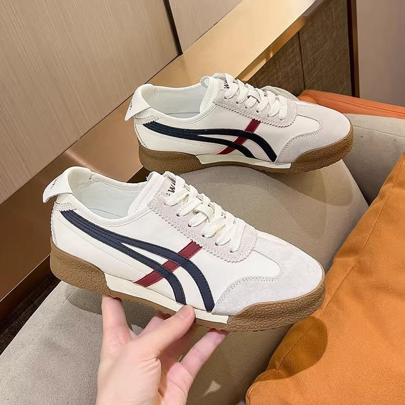 Versatile Waffle Forrest Gump Shoes Women's 2025 Popular Retro German Training Shoes Women's Little White Shoes Casual Sports Flat Shoes