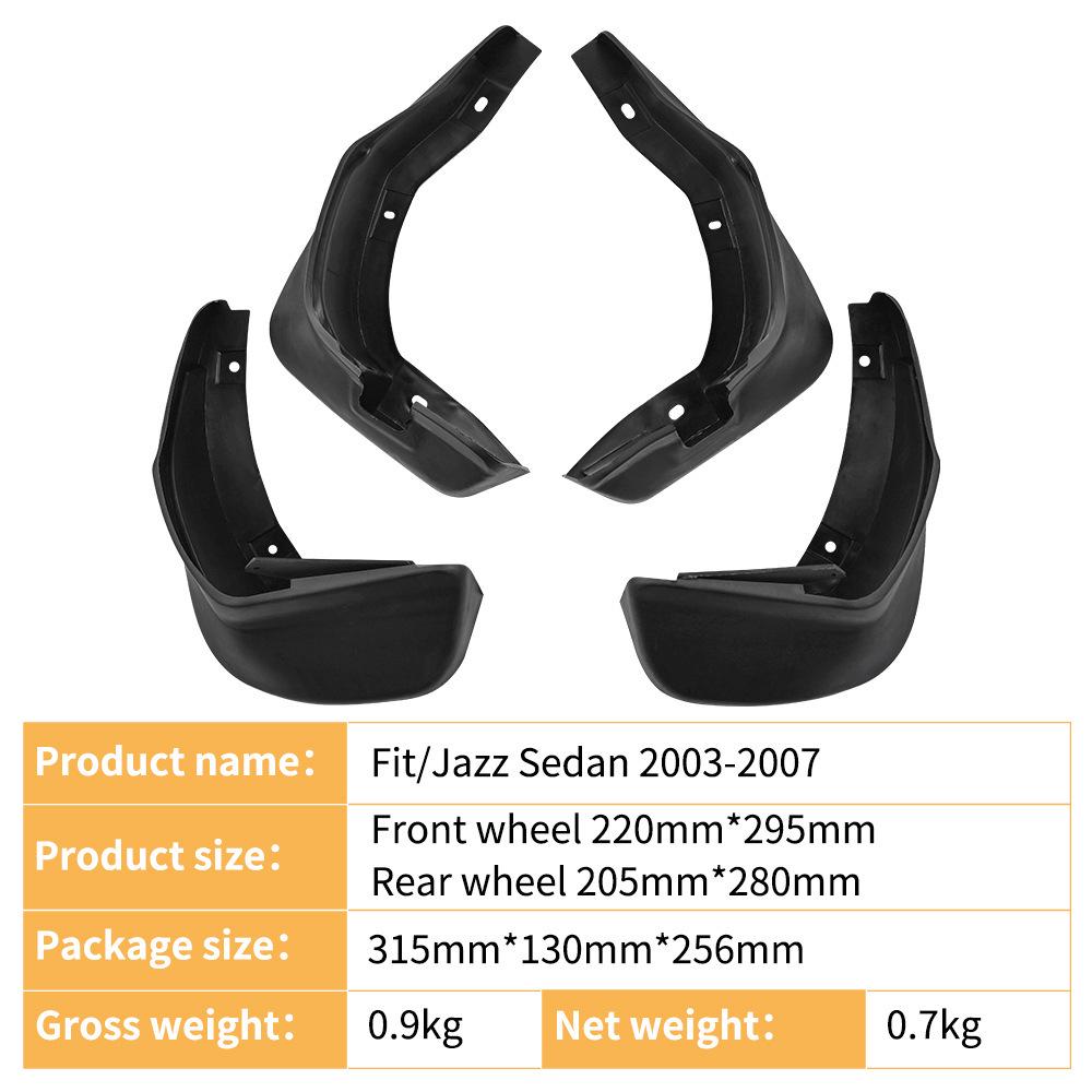 Honda Fit Jazz 2003-2007 Sedan Lapače nečistot pro přední a zadní pneumatiky