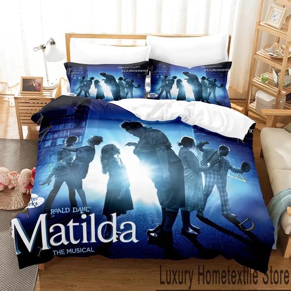 

3D Принт Мюзикл Матильда Постельное Белье Мальчики Девочки Полуторный Двуспальный Королевский Размер Пододеяльник Наволочка Кровать Мальчики Взрослый 70x133cm 2pcs