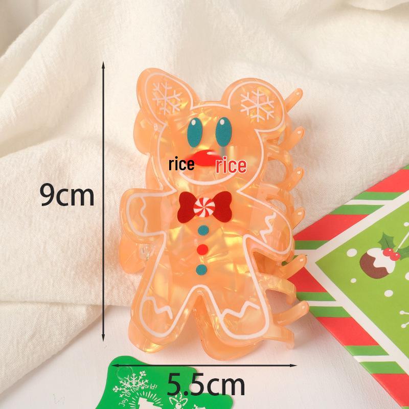 New Series: Christmas Hair Clips - Gingerbread Man Claw, Christmas Tree Shark, Candy Cane Hair Accessories