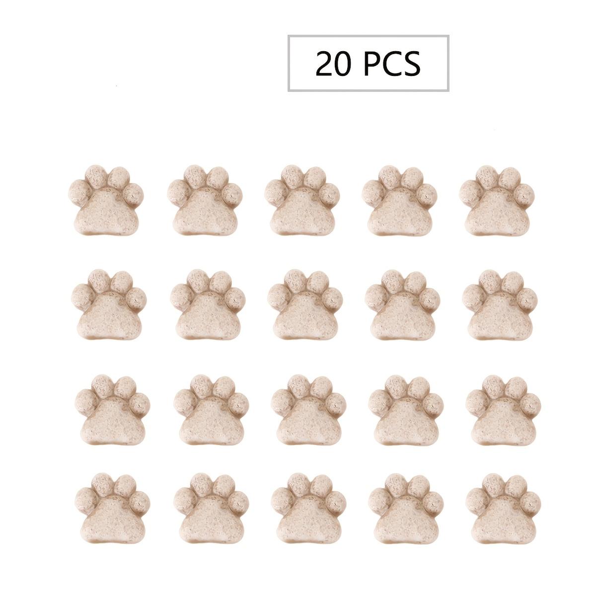 

20pcs Outdoor Cat Footprint Statue Decor | Spring Courtyard & Lawn Cat Paw Ornaments, Resin Bonsai Mini Landscape Paving Stones