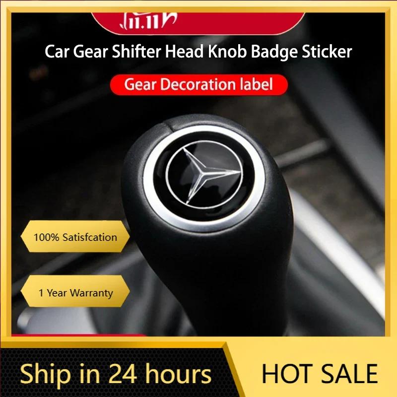 Neu Für Mercedes Benz Auto Schalthebel Dekoration Schalthebelkopf Emblem Aufkleber Für Mercedes Benz AMG W204 W205 W203 W211 W212 W213