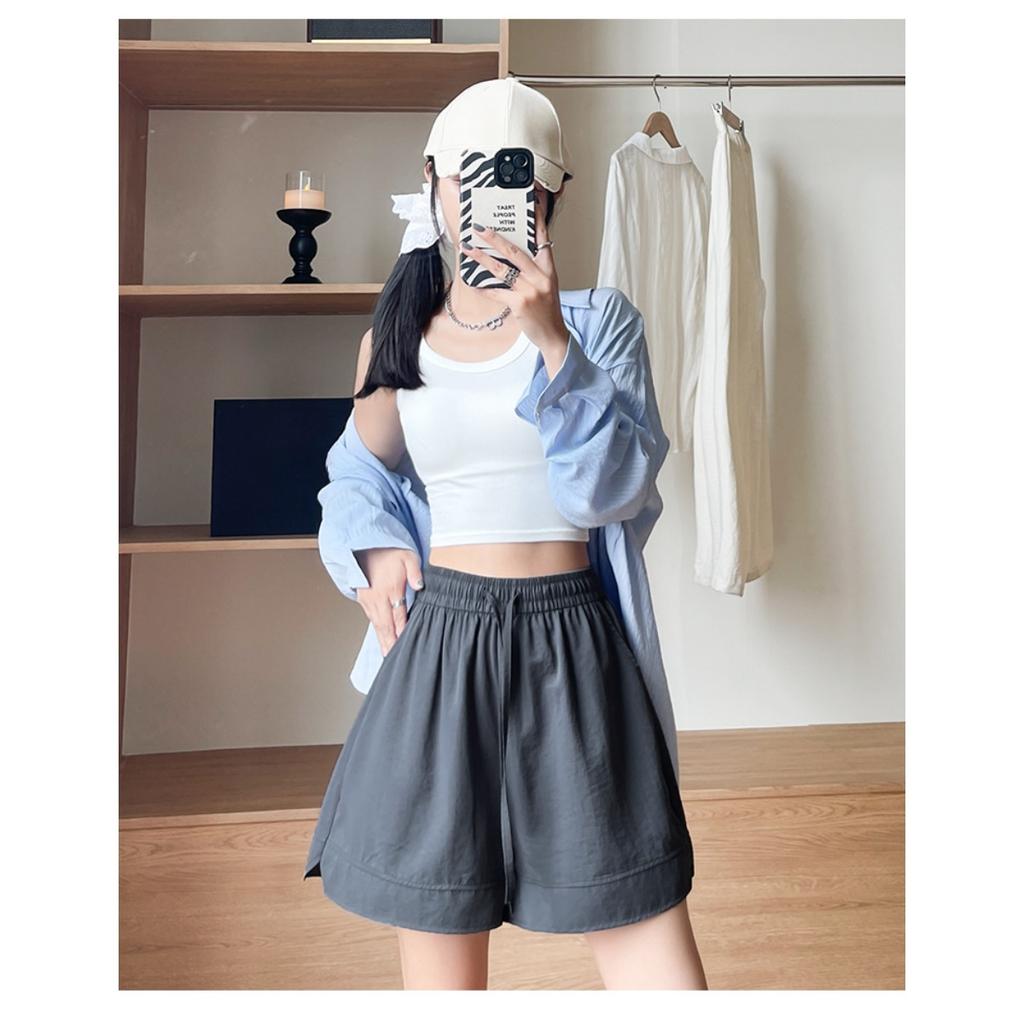 Sports Shorts Women's Spring and Summer Outside, Ice Silk Quick Dry Loose Casual Five Minutes Pants
