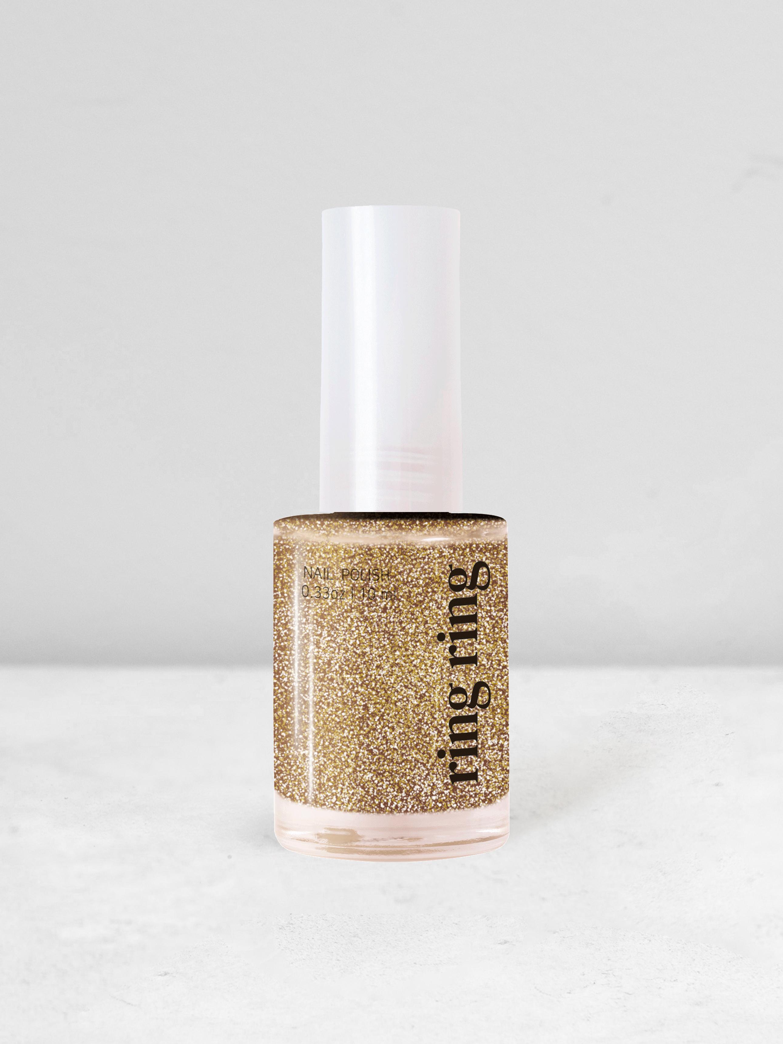 Ring Ring Glitter Nail Polish 10ml - Marigold 1ea