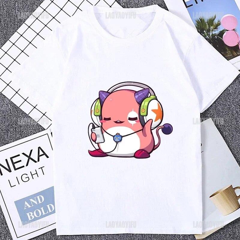 Harajuku MapleStory Kawaii Legrační potištěná trička Buddy Přizpůsobte si unisexové tričko Korejský styl Žhavé fanoušky her Otaku Oblečení Hipster