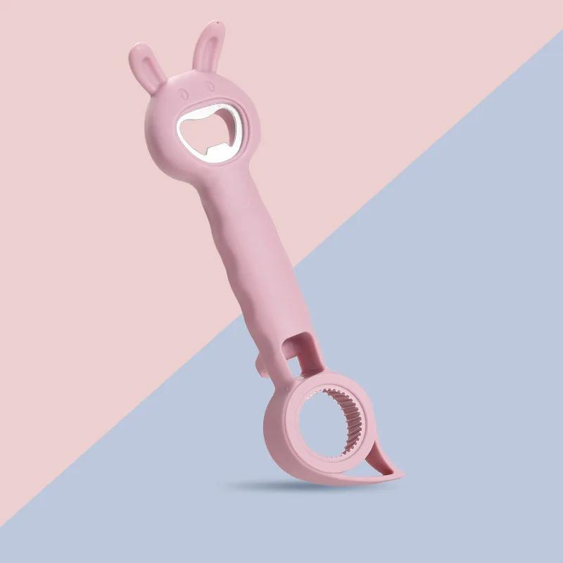 1PCS 4 In 1 Multifunctional Bottle Opener - Beer/Beverage Can/Jar Opener with Corkscrew for Household, Kitchen, Dining & Bar