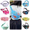 Cute Unicorn Kids Waist Bag Cartoon Dinosaur Shoulder Bag Nylon Material Lightweight And Theft-proof