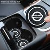2Pcs Car Anti Slip Coaster Anti-noise Water Cup Pad Cushion Car Styling For Nissan Nismo X-trail Almera Qashqai Tiida Teana