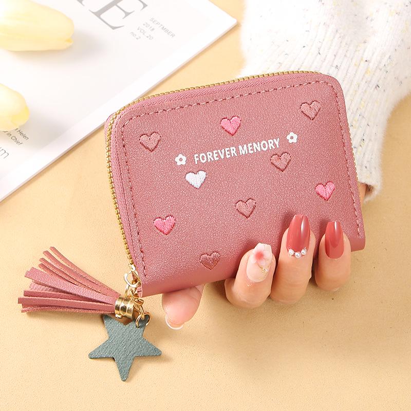 Women's Short Zipper Card Holder & Coin Purse - Japanese & Korean Style Multifunctional Leather Wallet