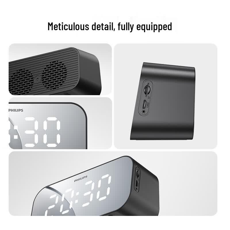 Philips TAS2601 Bluetooth Speaker with Mirror Clock (CN version)