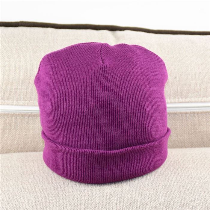Big head circumference solid color thread hat Big head monochrome knitted hat Cotton thread men's hat Winter thermal hat