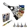 6Pcs Fishing Lure Hook Cap Carabiner Set Durable Anti-Scratch Multi-Color Portable Gear for Outdoor Fishing Camping Hiking