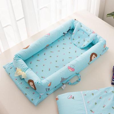 Lit de bébé portable bionique pliable: Nid d'éveil lavable en pur coton pour nouveau-né