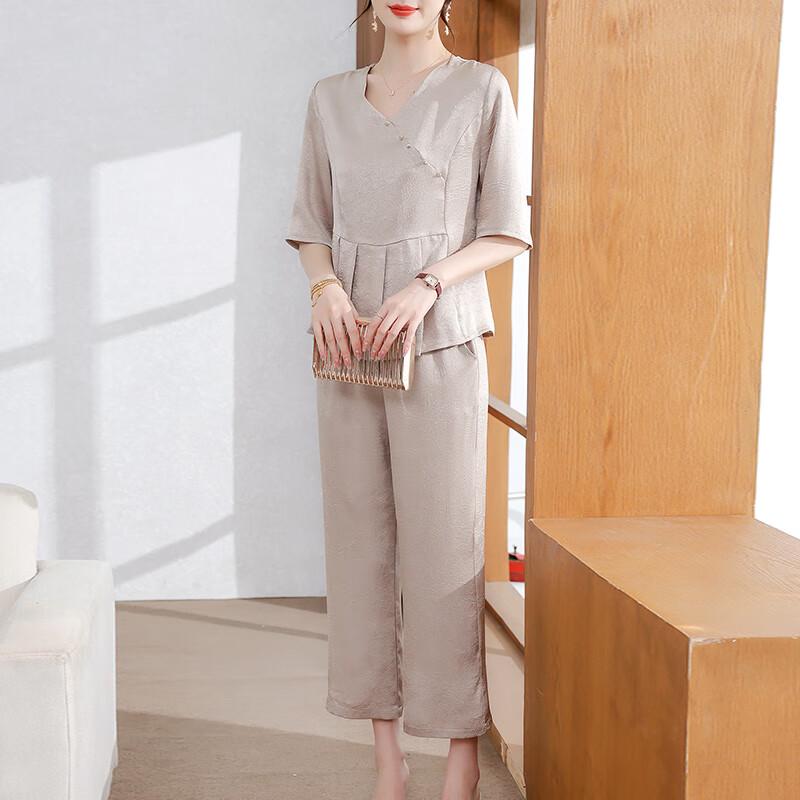 XUEXI Women s Elegant Chiffon Summer Set 3XL