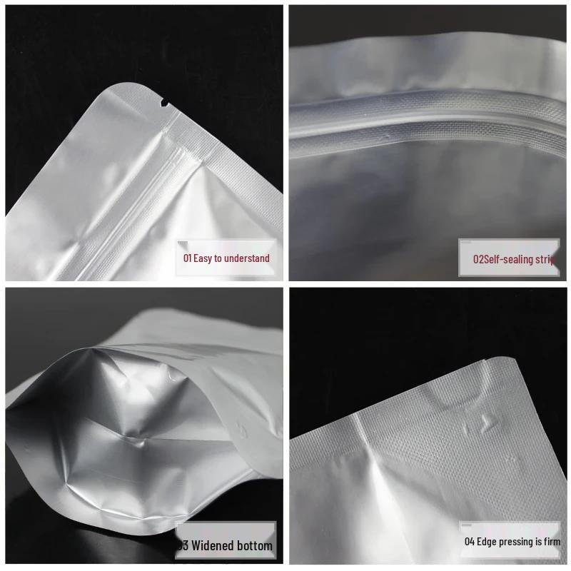 Flat Bottom Aluminum Foil Self-Sealing Food Storage Bags