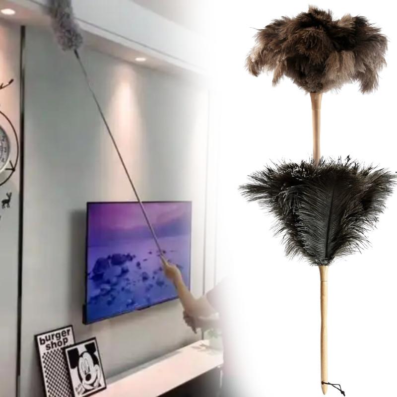 Feather Household Ostrich Duster With Handle For Efficient Dust Tool Removal