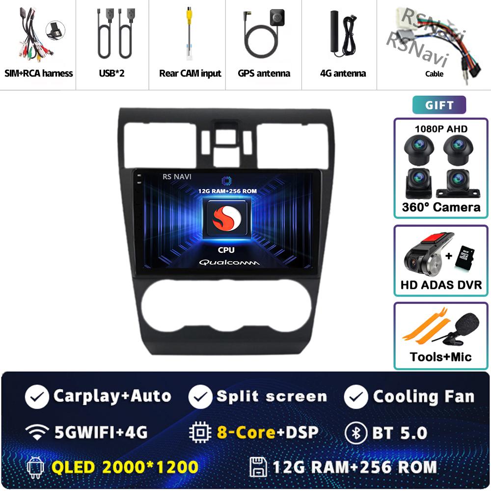 Android 14 Carplay Car Radio For Subaru WRX Forester 4 SJ 2016 - 2022 Multimedia Video Player Navigation GPS Stereo 2Din DVD DSP