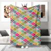 1pc Flannel Bohemian Plaid Print Blanket, Soft and Skin-friendly Double-sided Flannel Blanket for Home Decor, Bed Blanket, and a