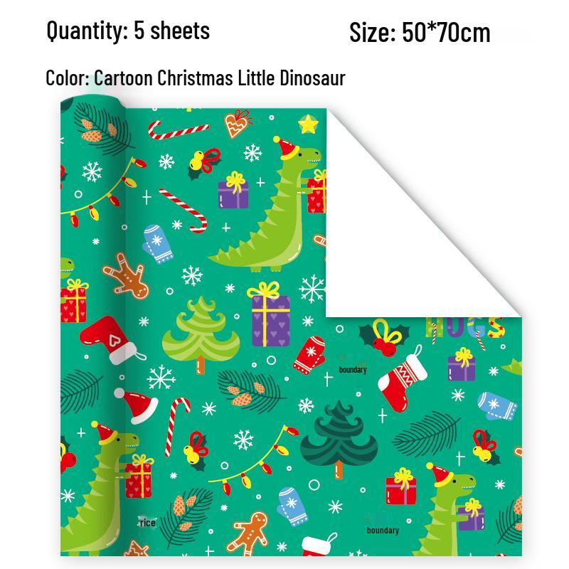 Children's Christmas Toy Wrapping Paper with Cartoon Gift Boxes and Handmade Paper Shoe Box for Holiday Celebrations