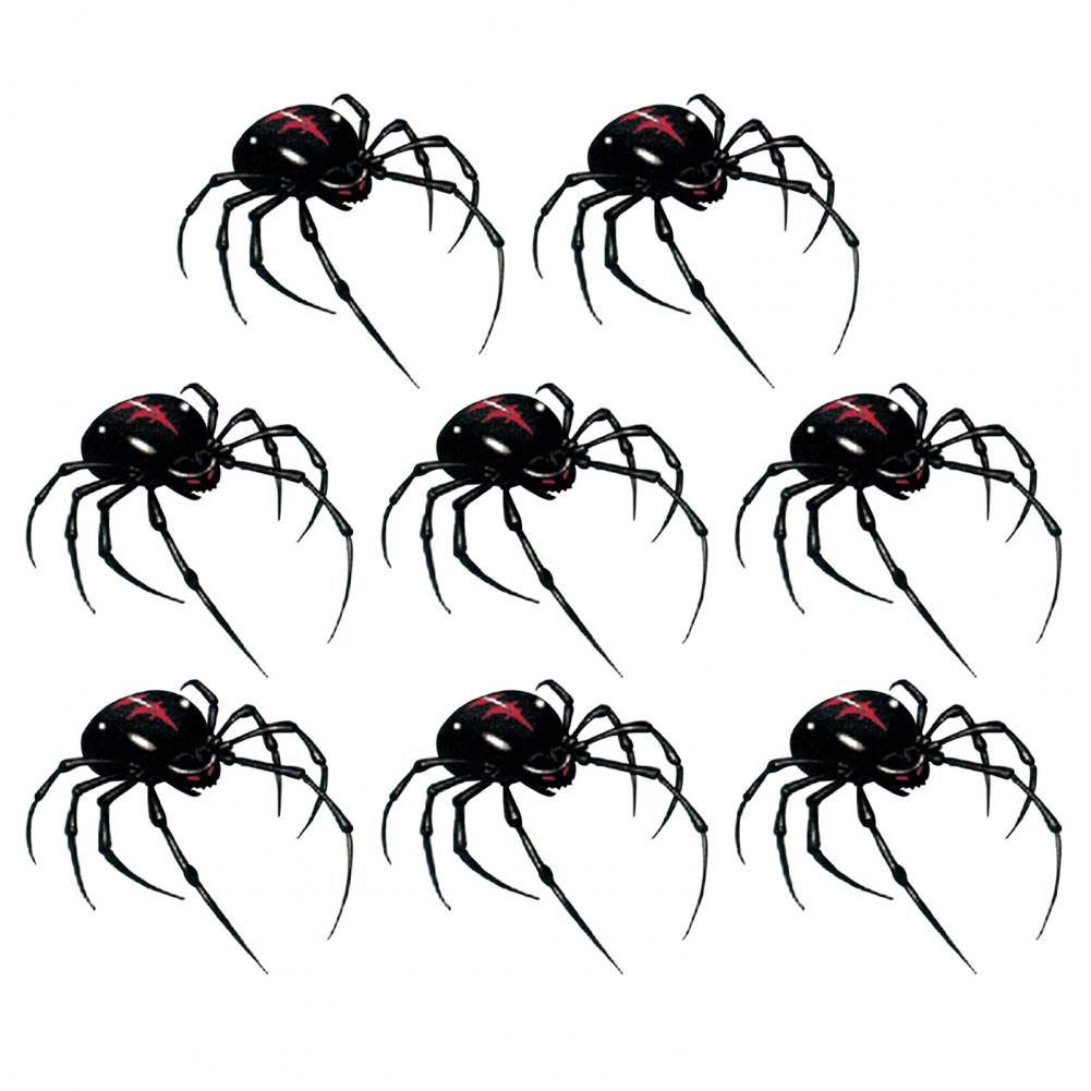 Autocolante tatuaje temporare 3D păianjen impermeabile artă corporală pentru gât braț spate autocolante tatuaje păianjen realiste pentru petreceri de Halloween