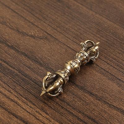 Large Tibetan Vajra, Brass Retro Antique Tibetan Tantric Ritual Object, -Subduing Mace Decoration